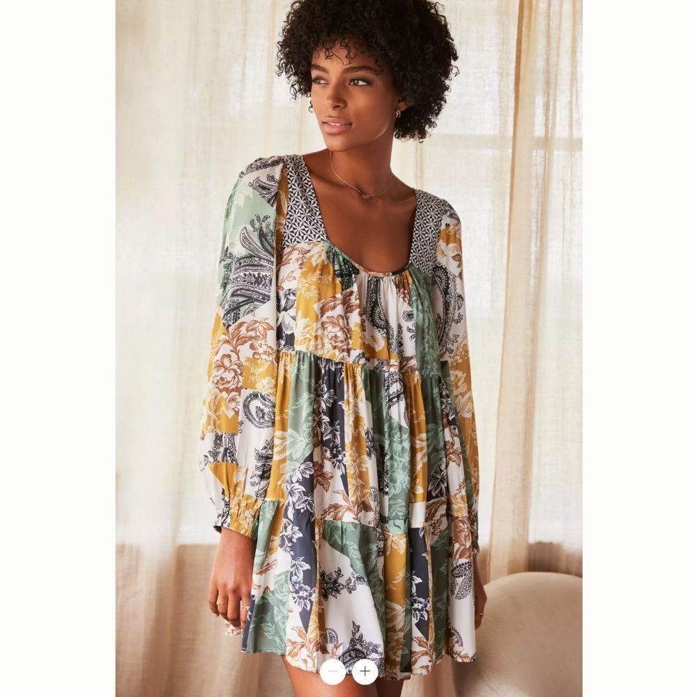 Anthropologie Tiered Mini Dress